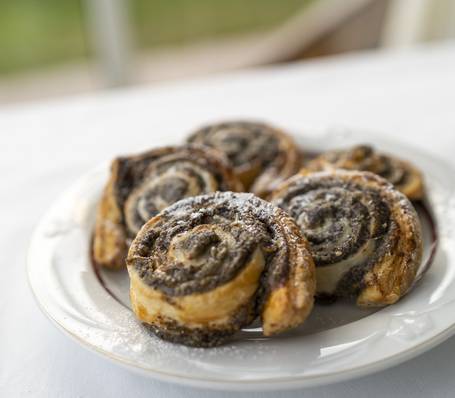 Panoramic view of luxury wellness hotel Sonngart in South Tyrol with alpine landscape